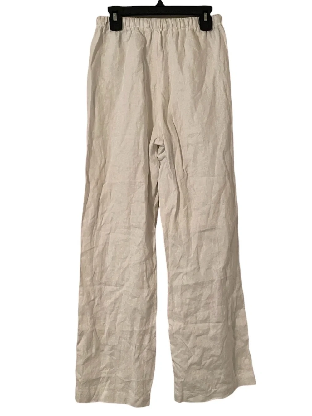 Reformation Women's White Linen Drawstring Wide Leg Pants Petite Size XS